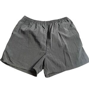 Dashers Mens Black Nylon Athletic Shorts Elastic Waist Size Small